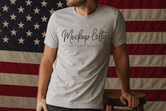Athletic Heather BC3001 4th of July Mock: A Professional Design Solution for Patriotic Apparel