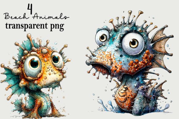 Beach Animals Clipart PNG: A Creative Resource for Designers