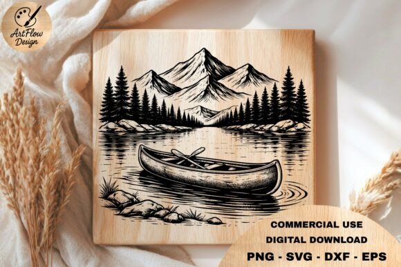Canoe Lake Mountain SVG: A Versatile Design for Outdoor Enthusiasts