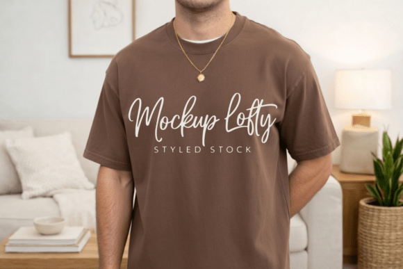 Comfort Colors CC1717 Espresso Mockup 4