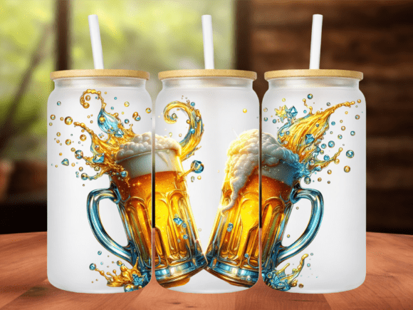 Creating Custom Tumbler Wraps with the Splash Beer Mug 12oz Tumbler Wrap Png