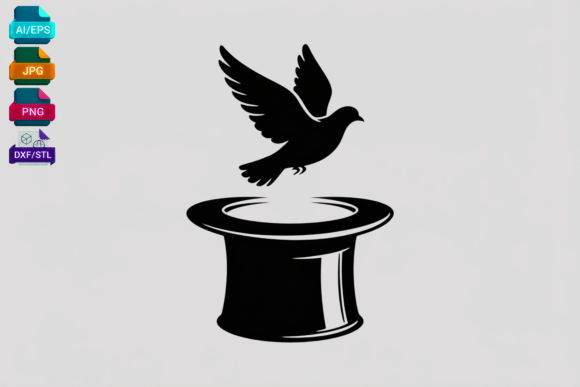 Enhancing Craft Projects with Magic Dove Top Hat SVG Clipart