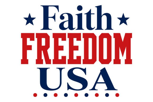 Faith Freedom USA Patriotic Design
