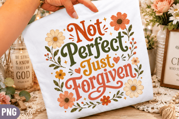 Forgiven Floral Christian PNG,positive
