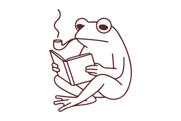 Free Funny Frog SVG Line Art Vector: A Creative Asset for Modern Designers