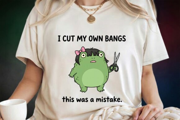 Funny Frog I Cut My Own Bangs PNG: A Creative Resource for Design Enthusiasts