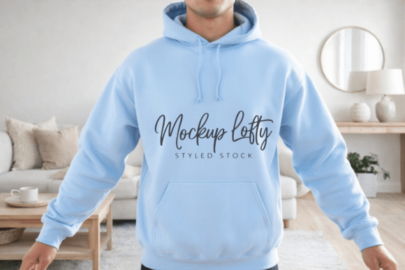 Gildan 18000 Light Blue Sweatshirt Mock: A Professional Design Tool for Branding