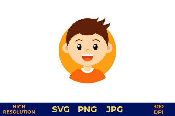 Happy Child Smiling Bright Isolated: A Versatile Vector Illustration for Creative Projects