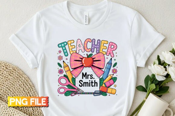 Personalized Mrs Smith Teacher PNG: A Stylish and Versatile Design for Educational Use