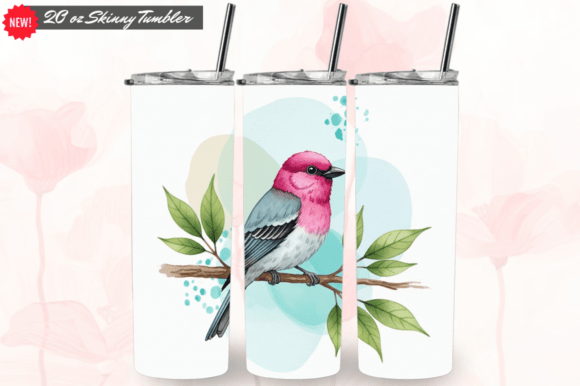Purple Finch Birds 02 Sketch Tumbler PNG – Elevate Your Sublimation Creations