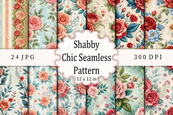 Shabby Chic Seamless Pattern: A Timeless Design for Modern Creativity