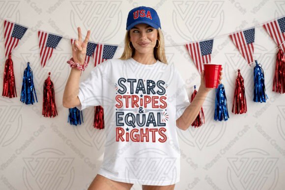 Stars Stripes Equal Rights 4th July PNG: A Modern Fusion of Patriotism and Progress