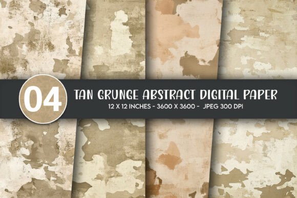 Tan Grunge Abstract Digital Paper