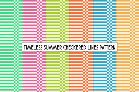 Timeless Summer Checkered Lines Pattern