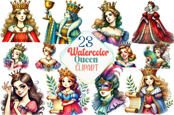 Watercolor Queen Sublimation Clipart: A Versatile Digital Resource for Creative Projects