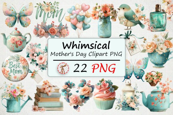 Whimsical Mother's Day Clipart PNG: A Creative Resource for Designers