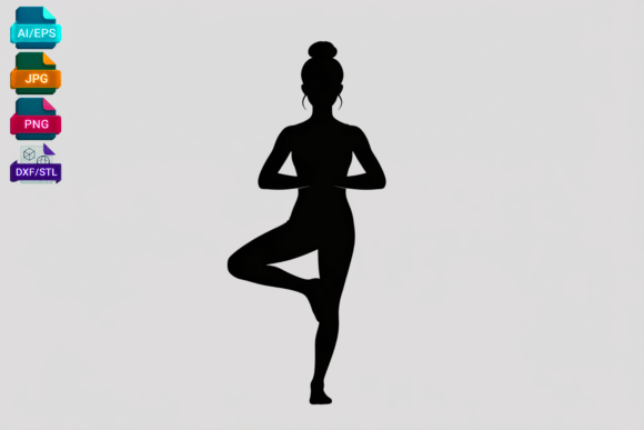 Yoga Tree Pose Silhouette SVG: A Versatile Design Asset for Modern Creatives